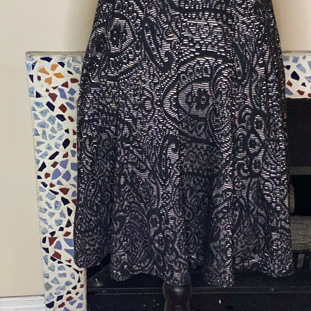 RD Style Black Patterned Dress - Picture 5 of 13